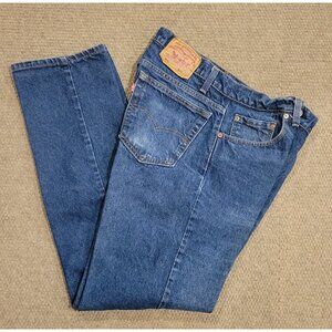 Levi's 505 Jeans Mens 33x32 Blue Denim tagged 36x33